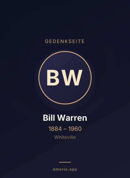 Gedenkportrait von Bill Warren