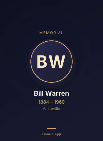 Memorial portrait of Bill Warren