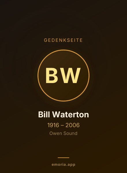 Gedenkportrait von Bill Waterton