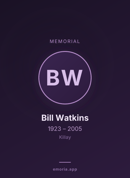 Memorial portrait of Bill Watkins
