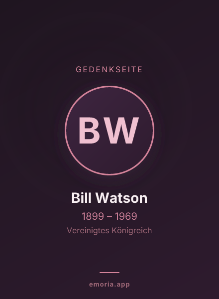 Gedenkportrait von Bill Watson
