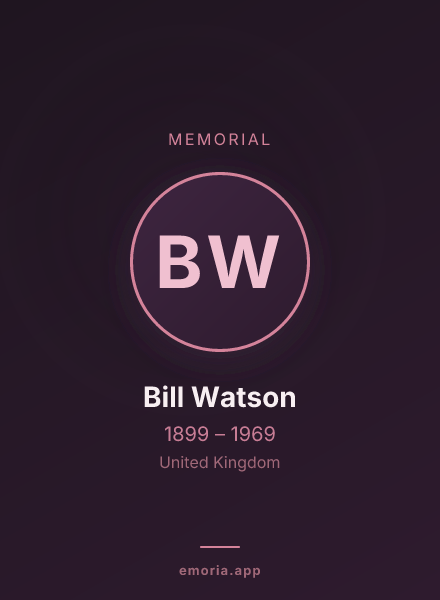 Memorial portrait of Bill Watson