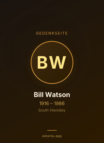 Gedenkportrait von Bill Watson