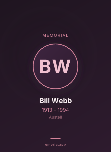 Memorial portrait of Bill Webb