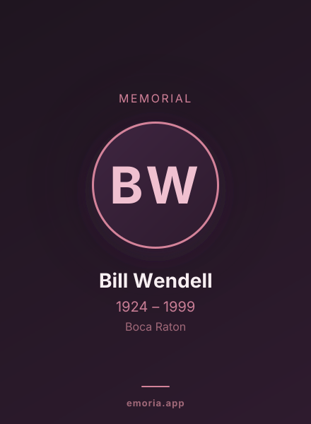 Memorial portrait of Bill Wendell
