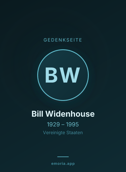 Gedenkportrait von Bill Widenhouse