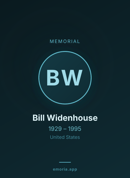 Memorial portrait of Bill Widenhouse