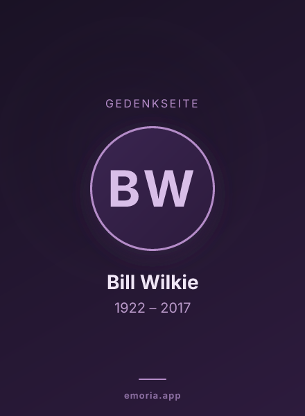 Gedenkportrait von Bill Wilkie