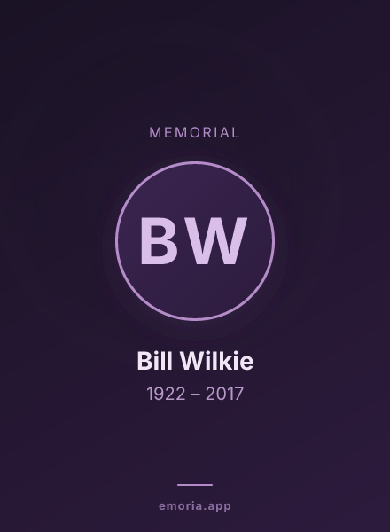 Memorial portrait of Bill Wilkie