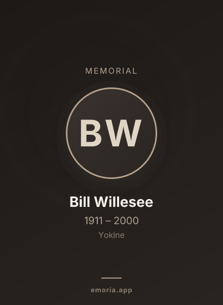 Memorial portrait of Bill Willesee