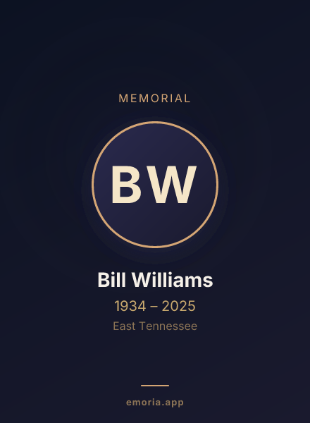 Memorial portrait of Bill Williams