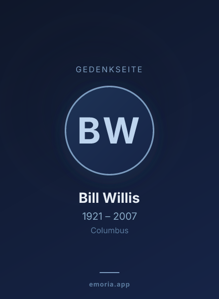 Gedenkportrait von Bill Willis