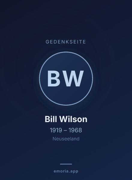 Gedenkportrait von Bill Wilson