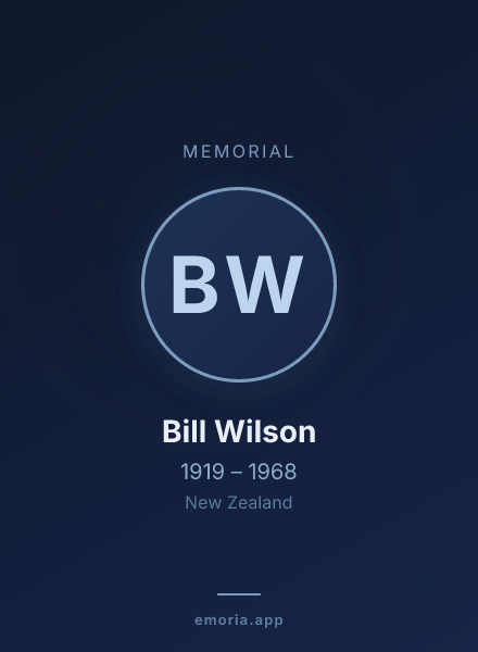 Memorial portrait of Bill Wilson