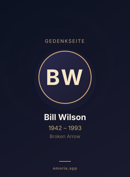 Gedenkportrait von Bill Wilson