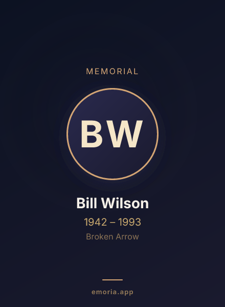 Memorial portrait of Bill Wilson