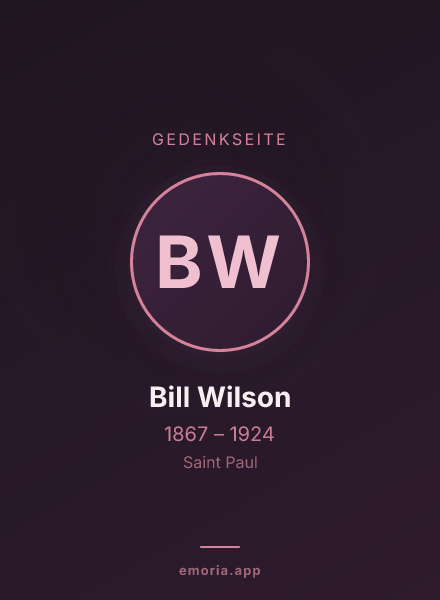 Gedenkportrait von Bill Wilson