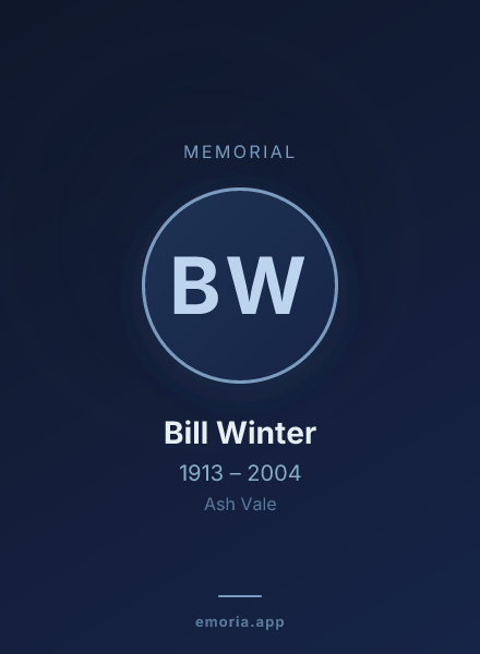 Memorial portrait of Bill Winter