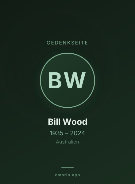 Gedenkportrait von Bill Wood