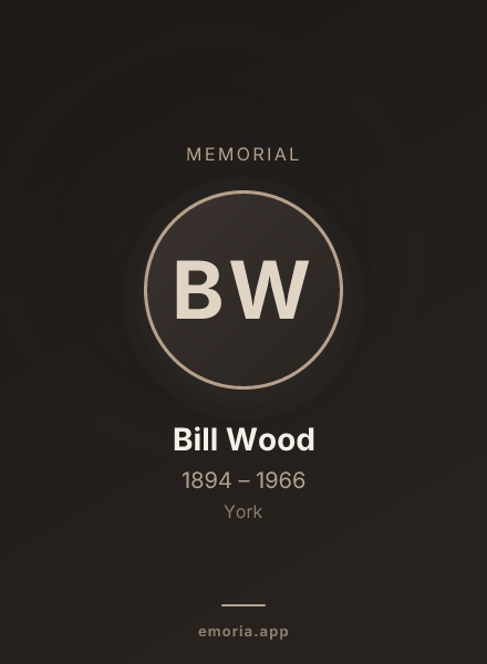 Memorial portrait of Bill Wood