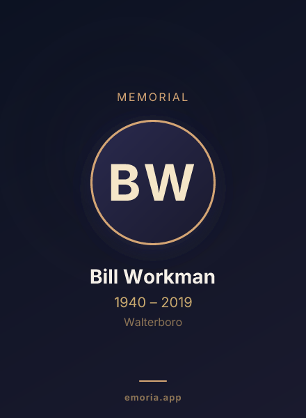 Memorial portrait of Bill Workman