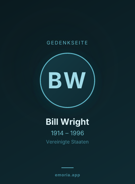Gedenkportrait von Bill Wright