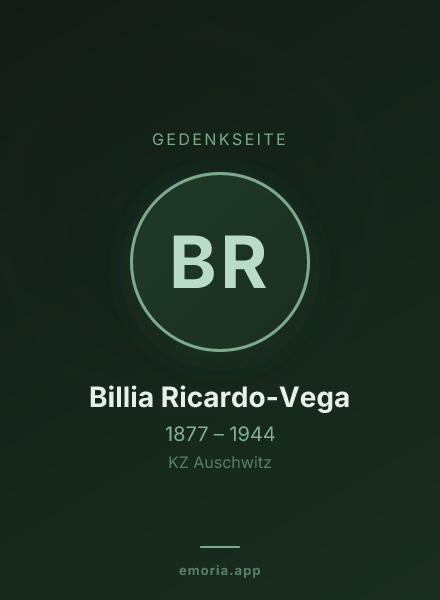Gedenkportrait von Billia Ricardo-Vega