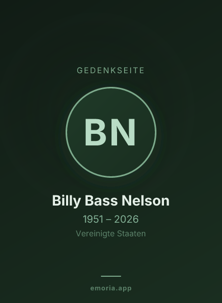 Gedenkportrait von Billy Bass Nelson