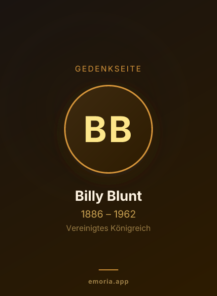 Gedenkportrait von Billy Blunt