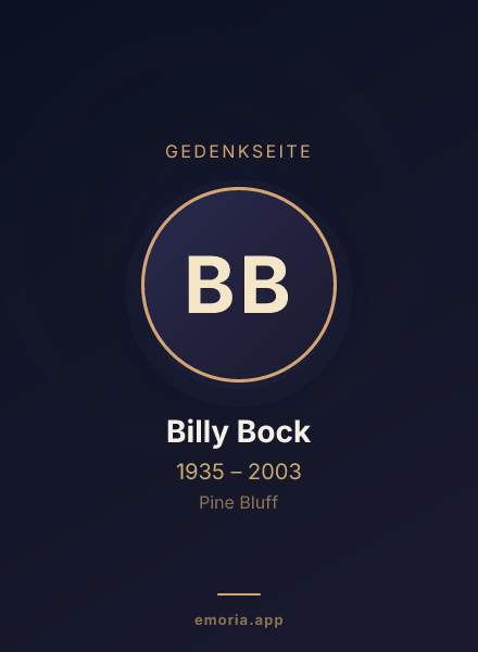 Gedenkportrait von Billy Bock