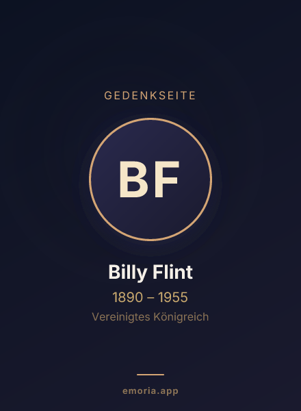 Gedenkportrait von Billy Flint