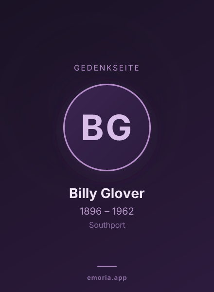 Gedenkportrait von Billy Glover