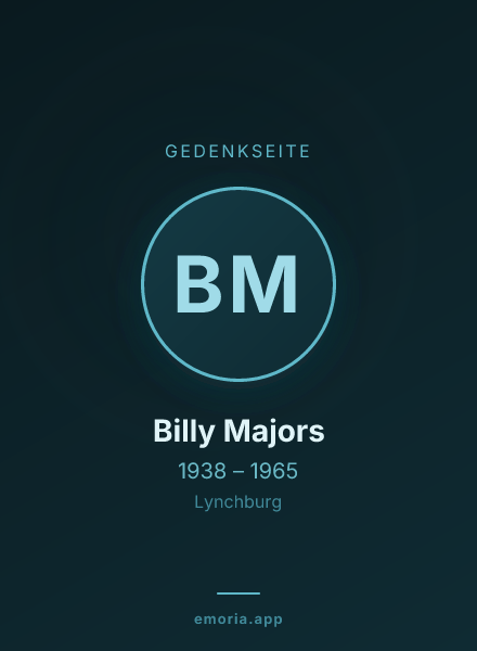 Gedenkportrait von Billy Majors