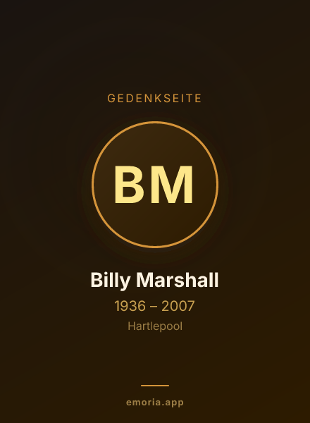 Gedenkportrait von Billy Marshall