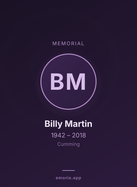 Memorial portrait of Billy Martin