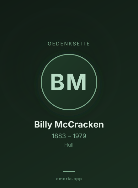 Gedenkportrait von Billy McCracken