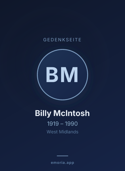 Gedenkportrait von Billy McIntosh