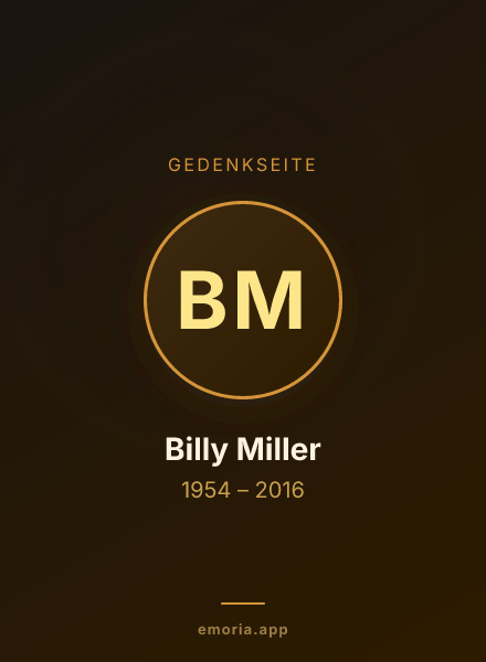 Gedenkportrait von Billy Miller