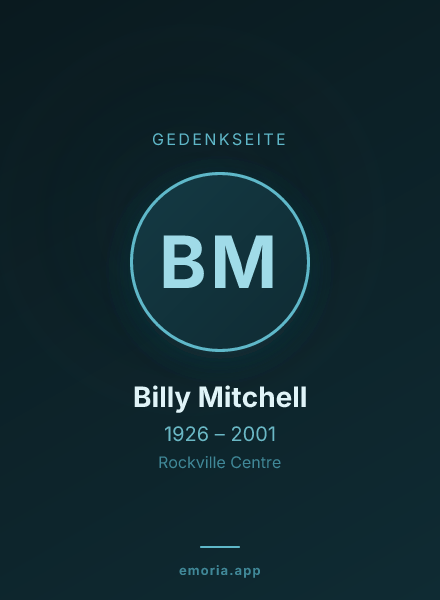 Gedenkportrait von Billy Mitchell