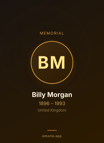 Memorial portrait of Billy Morgan