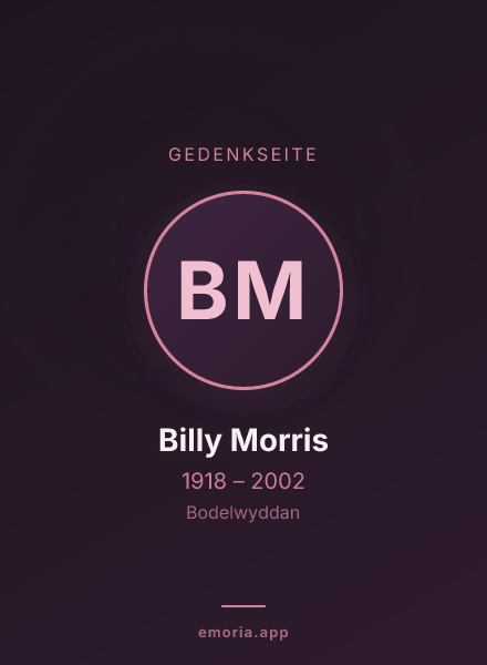 Gedenkportrait von Billy Morris