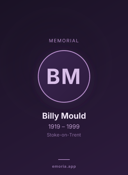 Memorial portrait of Billy Mould