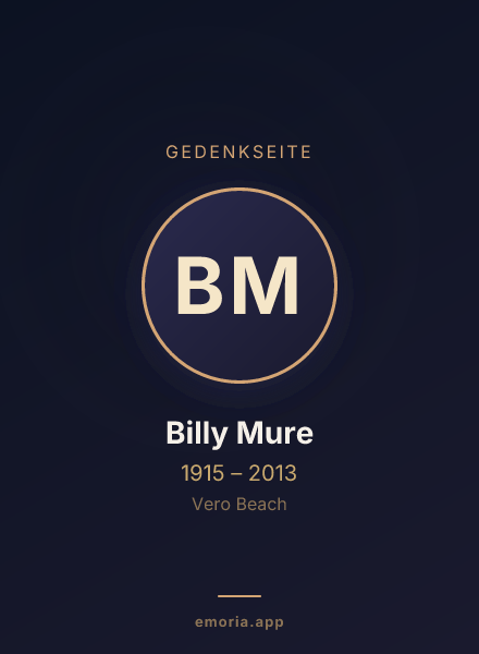 Gedenkportrait von Billy Mure