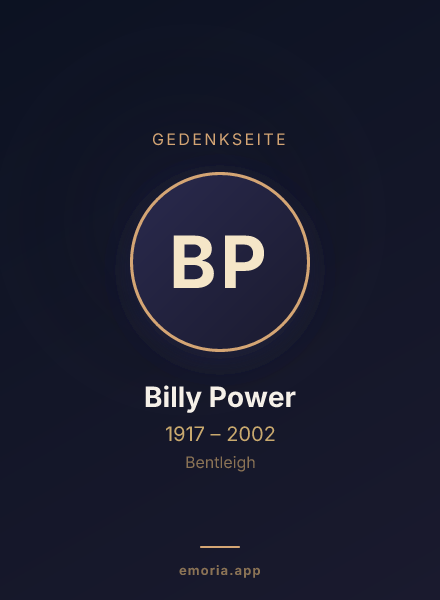 Gedenkportrait von Billy Power