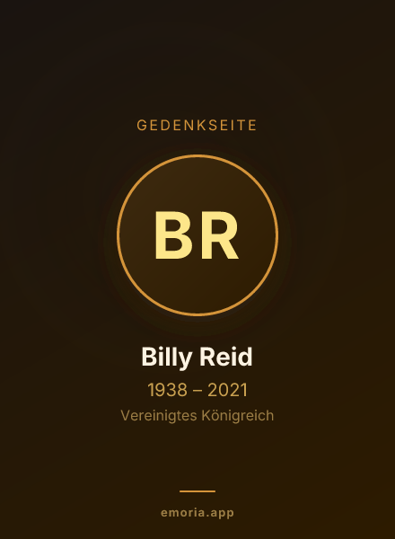 Gedenkportrait von Billy Reid