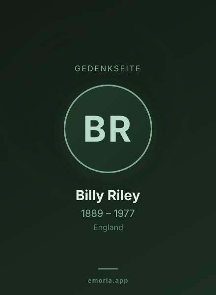 Gedenkportrait von Billy Riley