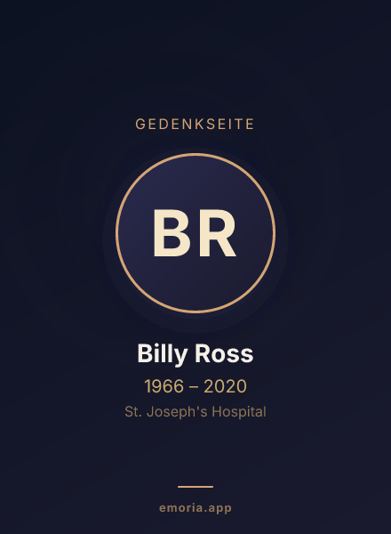 Gedenkportrait von Billy Ross