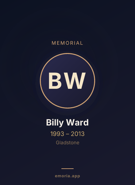 Memorial portrait of Billy Ward