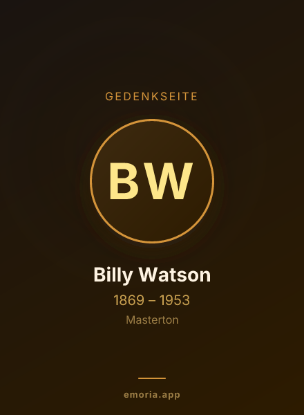Gedenkportrait von Billy Watson