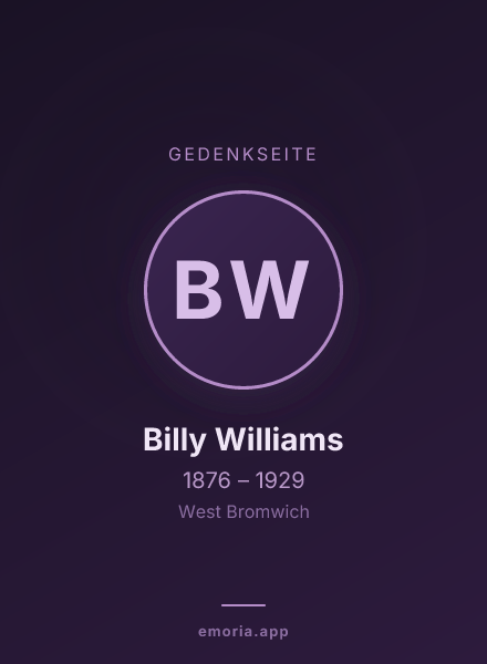 Gedenkportrait von Billy Williams